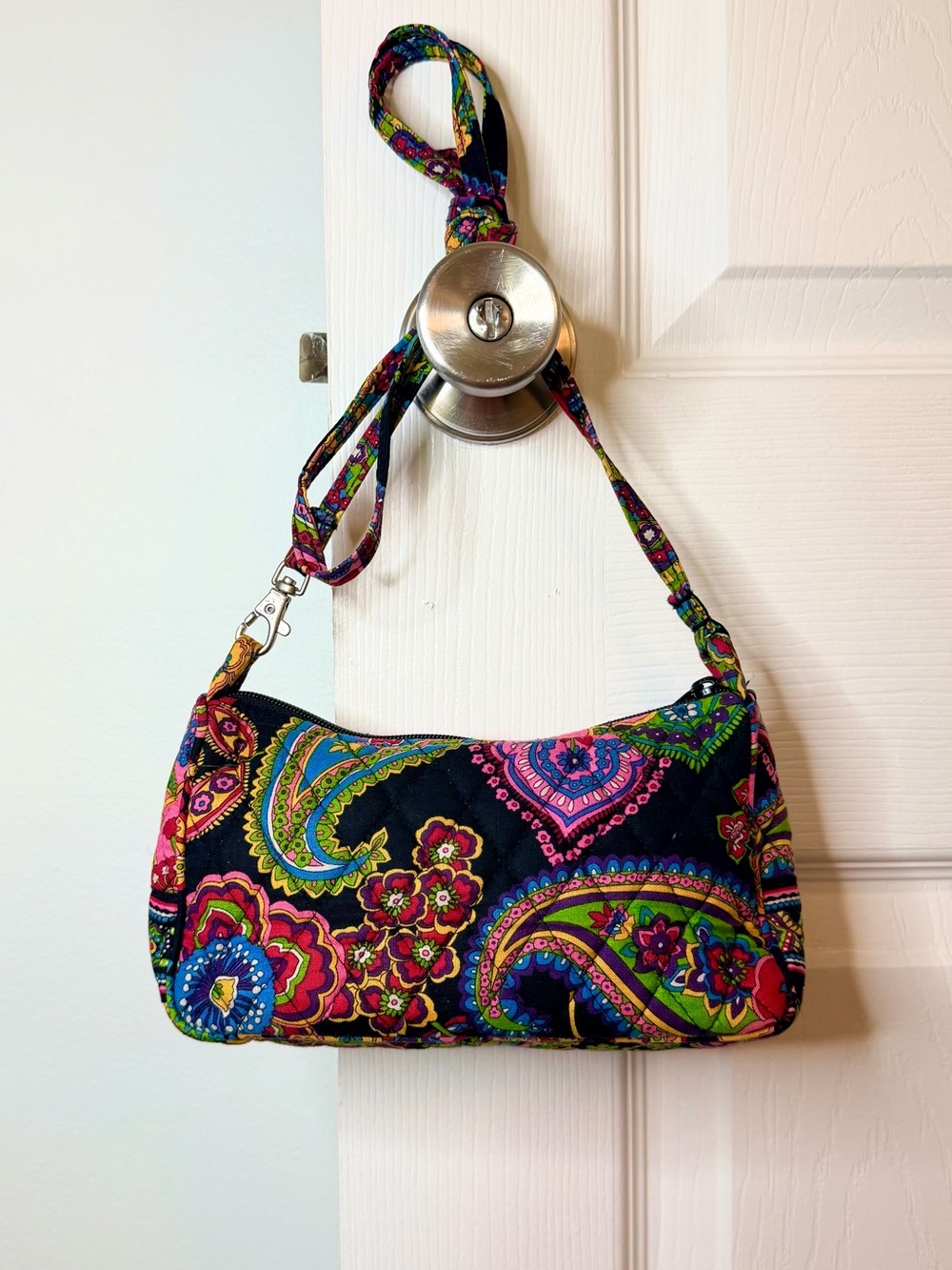 Vera Bradley Black Paisley Shoulder Bag